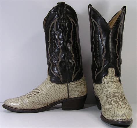 shark skin cowboy boots.